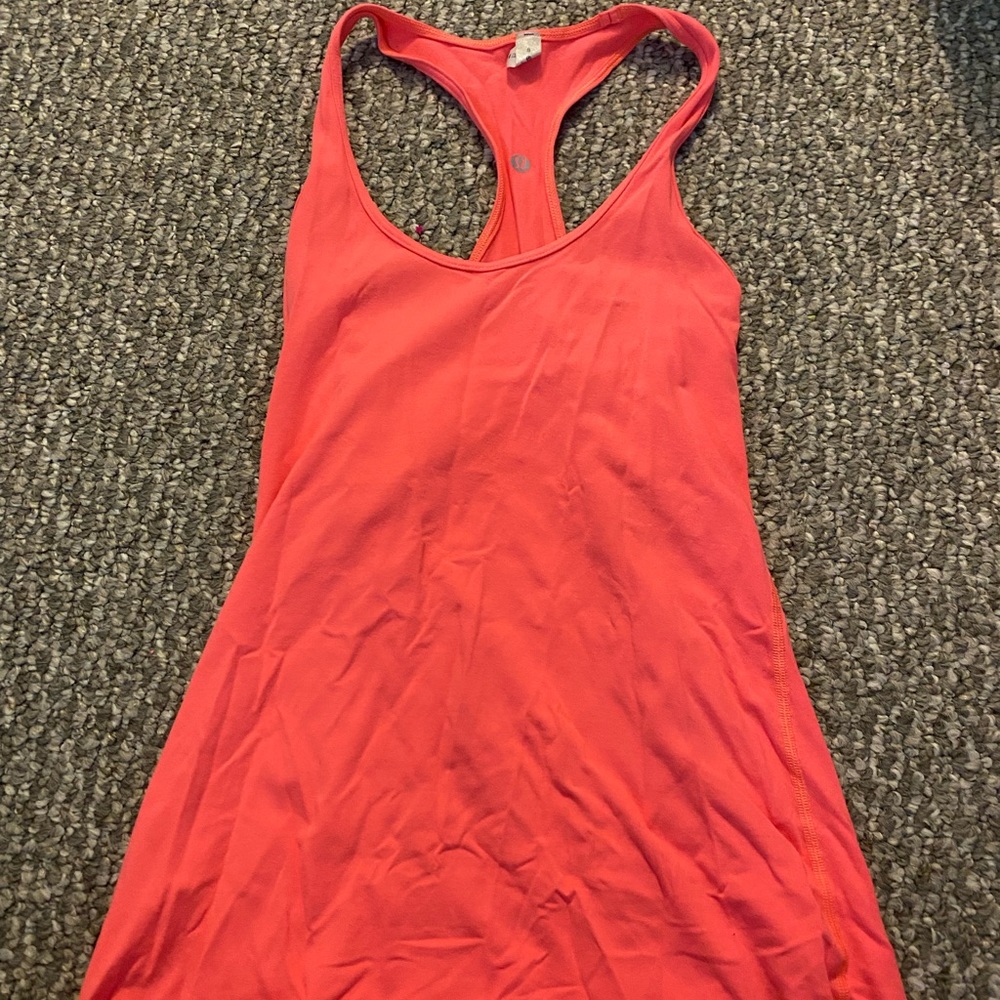 Lululemon bright orange tank. Size 8.